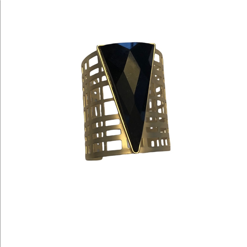 GOLD AND BLACK CUFF BRACELET
